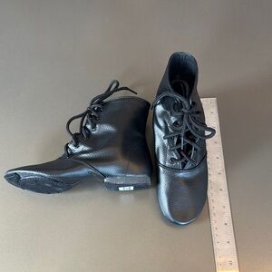 Black Lace-Up Dance Shoes